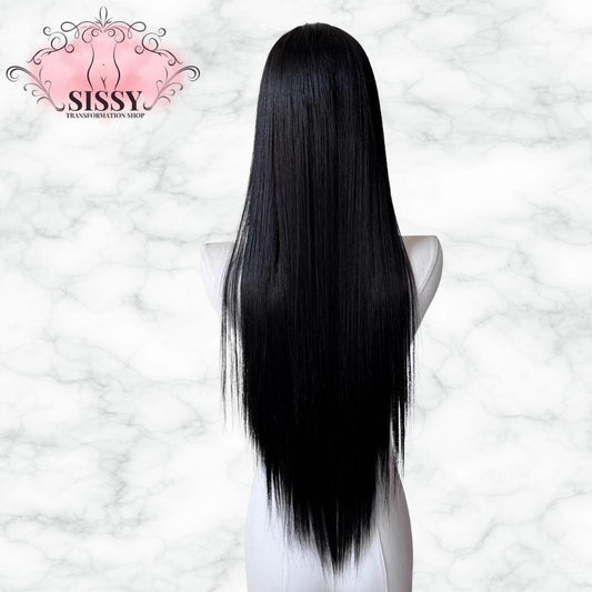 Black Wig 26inch 13x4 Lace Front Wig for Women Lolita Synthetic Wigs Black Hair for Daily Use Cosplay Party Heat-resistant Fiber