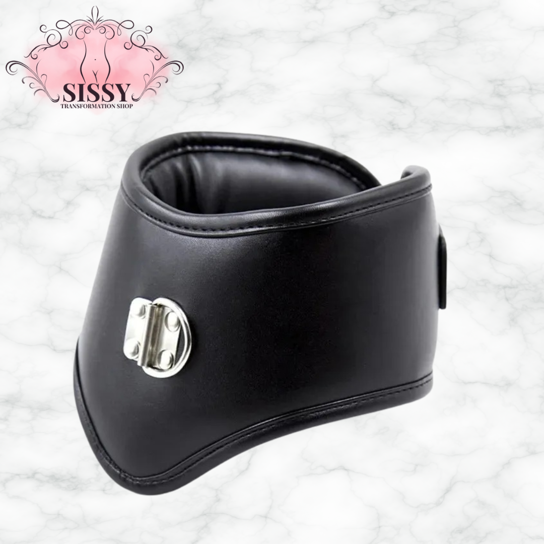 Collier Esclave Corset – Cuir PU Noir Ajustable