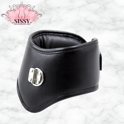 Collier Esclave Corset – Cuir PU Noir Ajustable