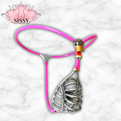 Ceinture de chasteté homme acier inoxydable – Cage pénienne intégrée