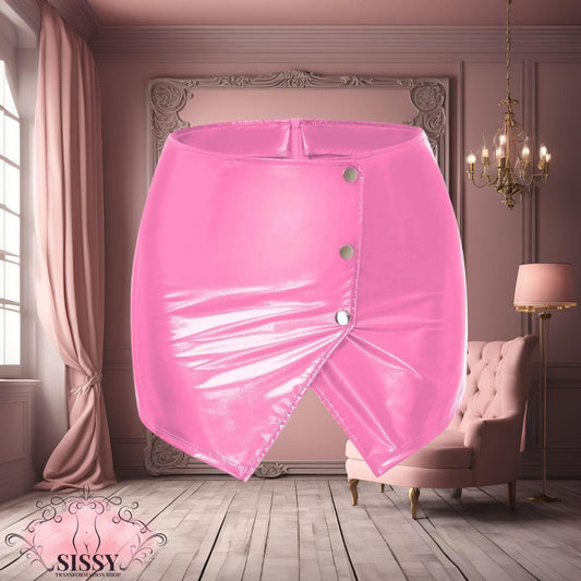 Mini jupe sissy brillante | Univers Bimbo & Séduction