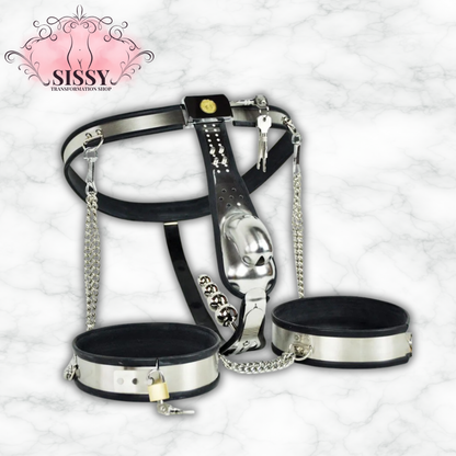 Ceinture de chasteté avec chaînes cuisses & clochettes