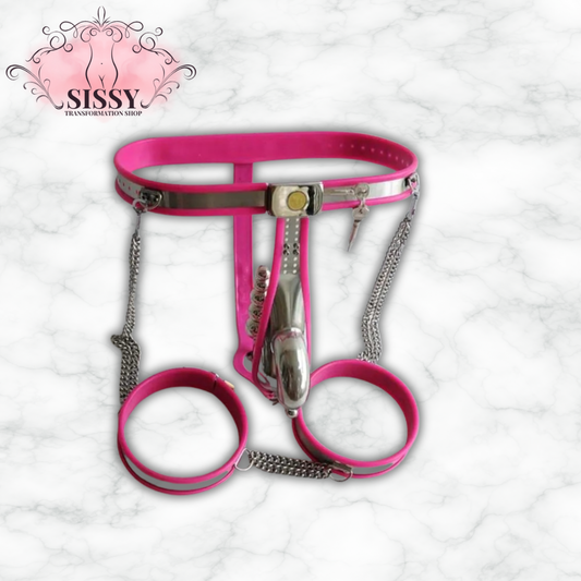 Ceinture de chasteté avec chaînes cuisses & clochettes