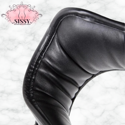 Collier Esclave Corset – Cuir PU Noir Ajustable