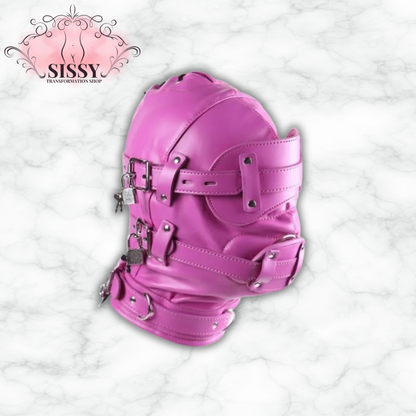 Masque Intégral Gimp verrouillable en cuir PU