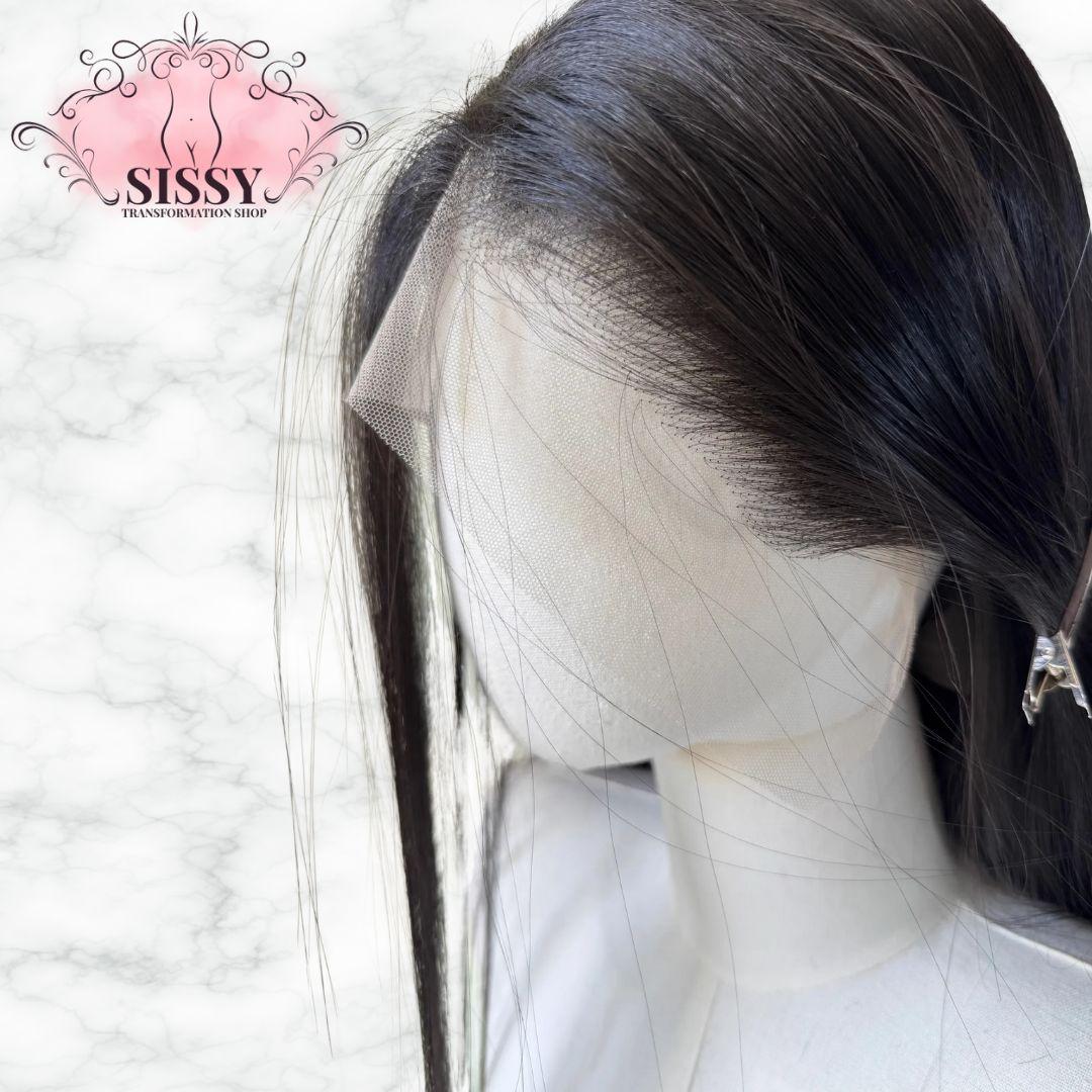 Black Wig 26inch 13x4 Lace Front Wig for Women Lolita Synthetic Wigs Black Hair for Daily Use Cosplay Party Heat-resistant Fiber