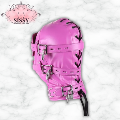 Masque Intégral Gimp verrouillable en cuir PU