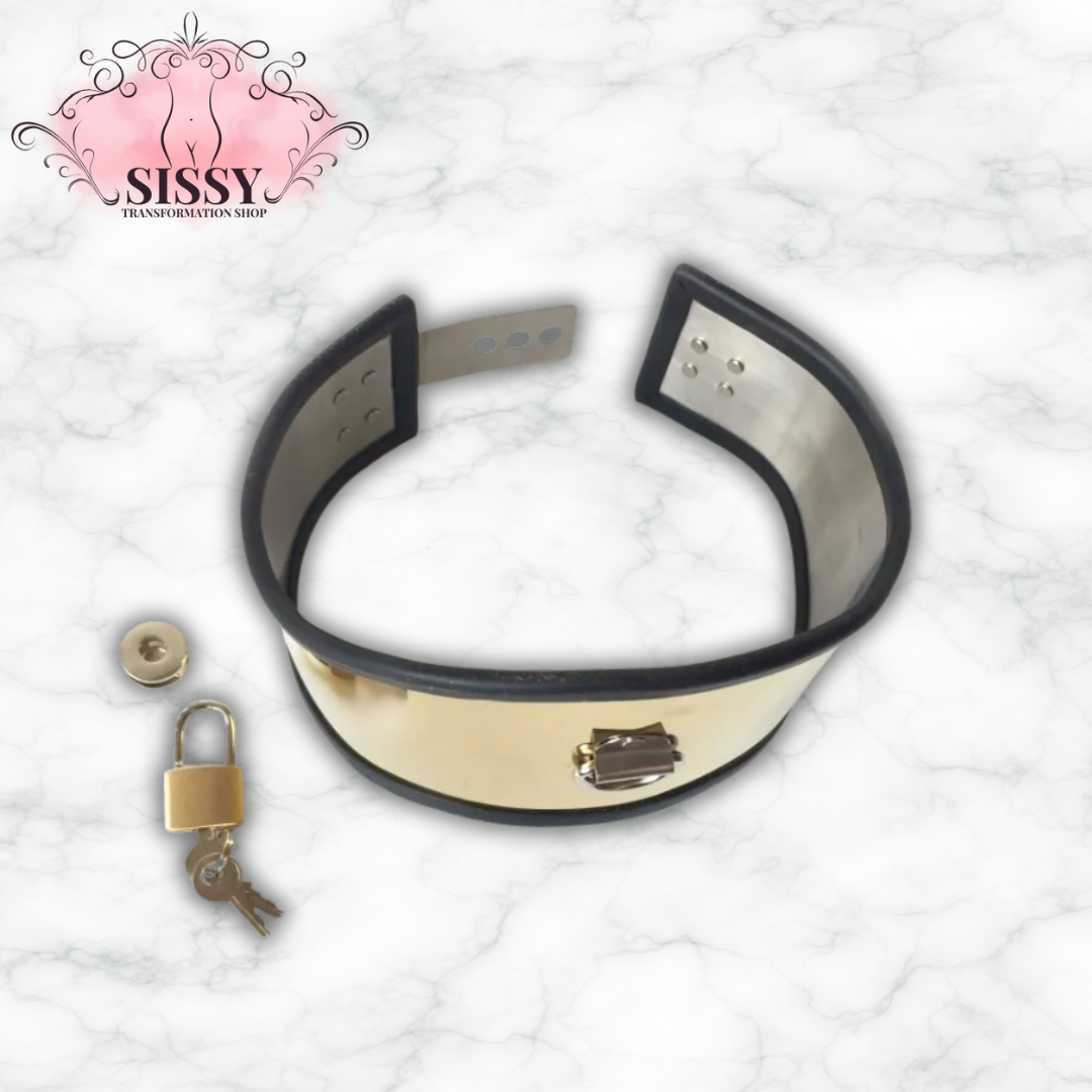 Collier de posture rigide doré – Harnais de cou en acier inoxydable