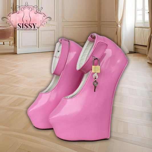 Wonderheel Ultra High Heel 8" Heelless Women Fashion Shoes Sexy Fetish High Heels lockable Padlocks Ankle Straps Platform Shoes