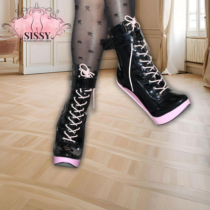 Wonderheel New Extreme High Heel 18cm with 3cm Platform Wedge Ankle boots Multi-color Nightclub Sexy Girls Buckles Straps Boots