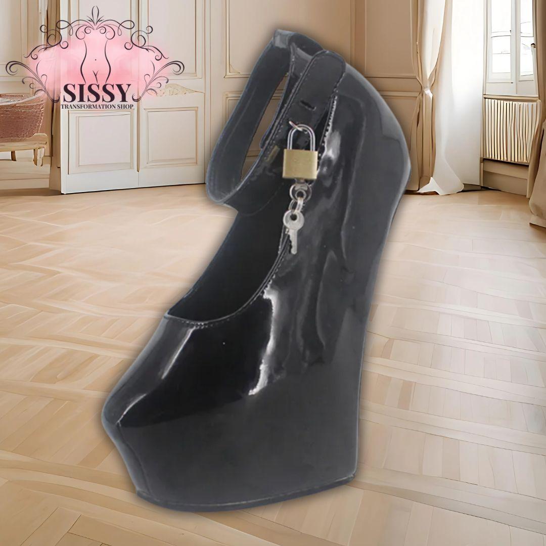 Wonderheel Ultra High Heel 8" Heelless Women Fashion Shoes Sexy Fetish High Heels lockable Padlocks Ankle Straps Platform Shoes