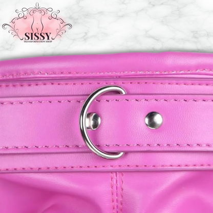 Masque Intégral Gimp verrouillable en cuir PU