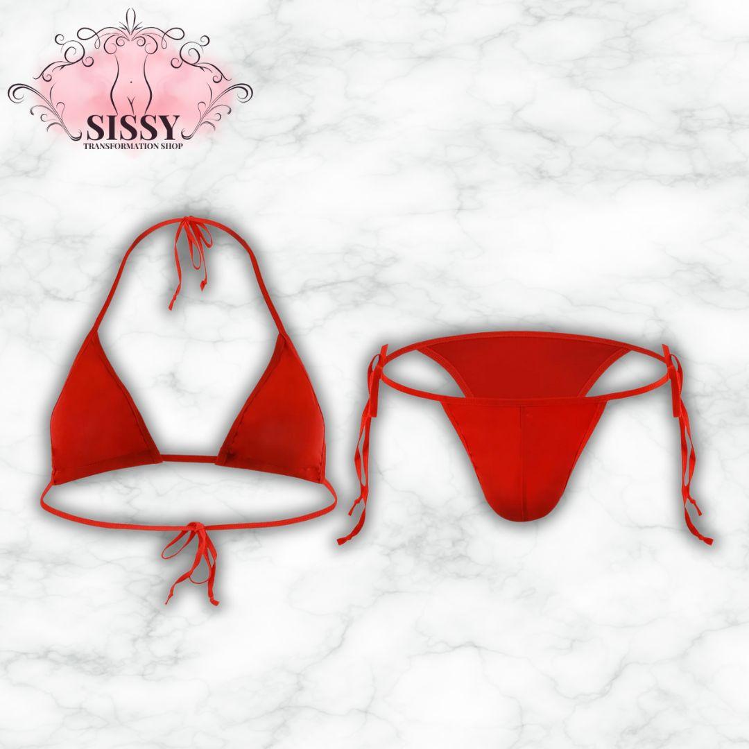 Men's Bra Lingerie Set Big Sac Penis Bag Briefs Bdsm Men's Harness Crop Top Navel Sissy Outfit Body Gay Bikini