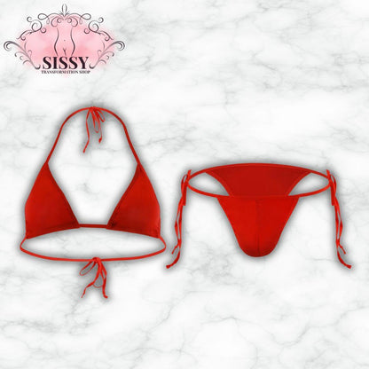 Men's Bra Lingerie Set Big Sac Penis Bag Briefs Bdsm Men's Harness Crop Top Navel Sissy Outfit Body Gay Bikini