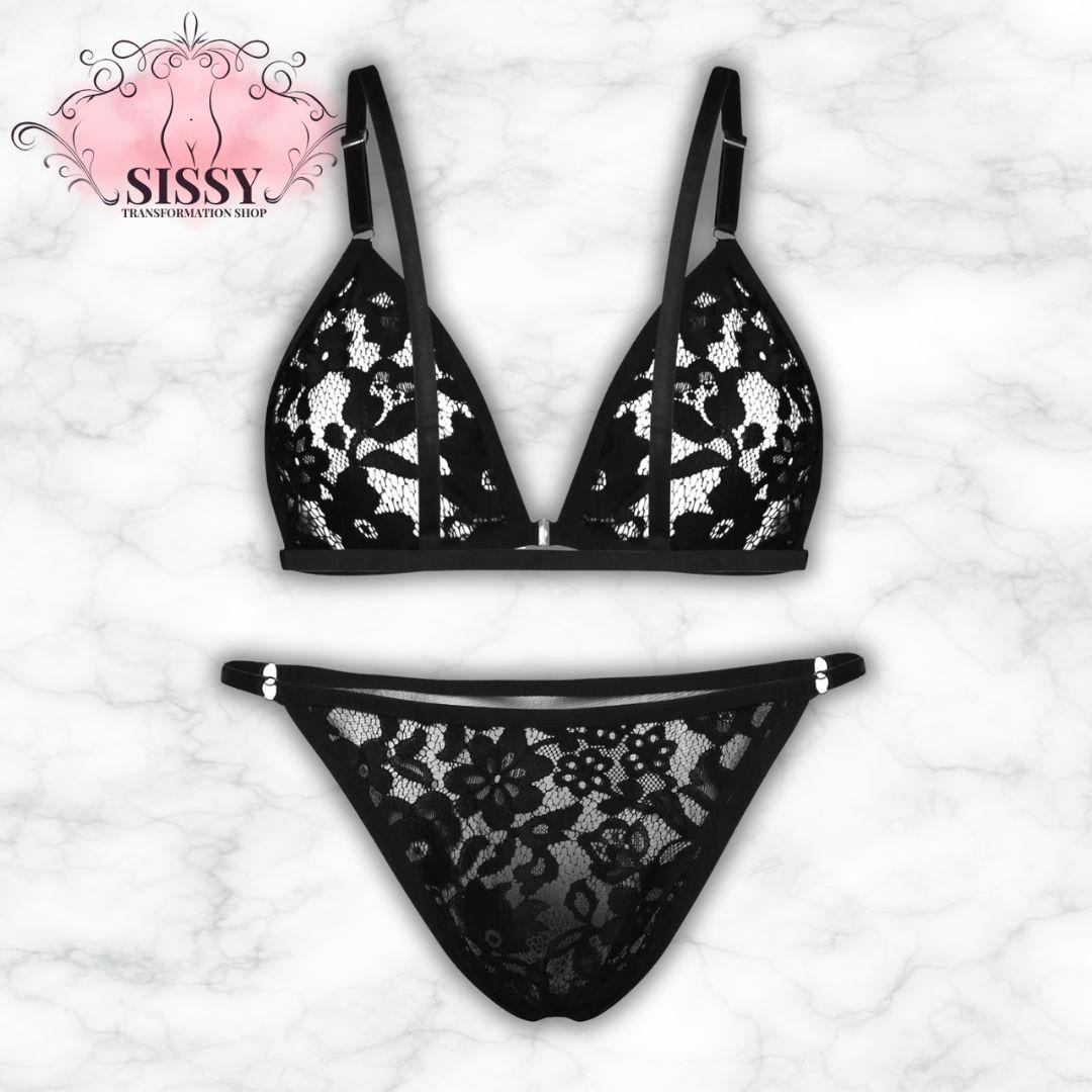 Men's Sexy Bra Underwear Sets Men Seat Belt Lace Lingerie BDSM Chest Strap Sex Lingerie Sissy Outfit Crop Top Men Gay