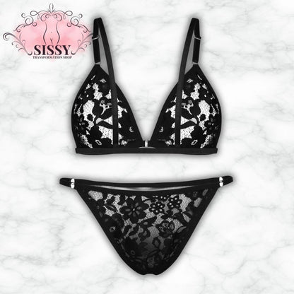 Men's Sexy Bra Underwear Sets Men Seat Belt Lace Lingerie BDSM Chest Strap Sex Lingerie Sissy Outfit Crop Top Men Gay