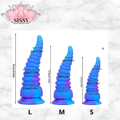Gode tentacule en silicone, dimensions du sextoy