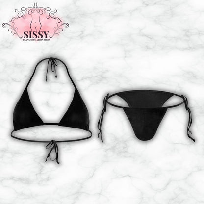 Men's Bra Lingerie Set Big Sac Penis Bag Briefs Bdsm Men's Harness Crop Top Navel Sissy Outfit Body Gay Bikini