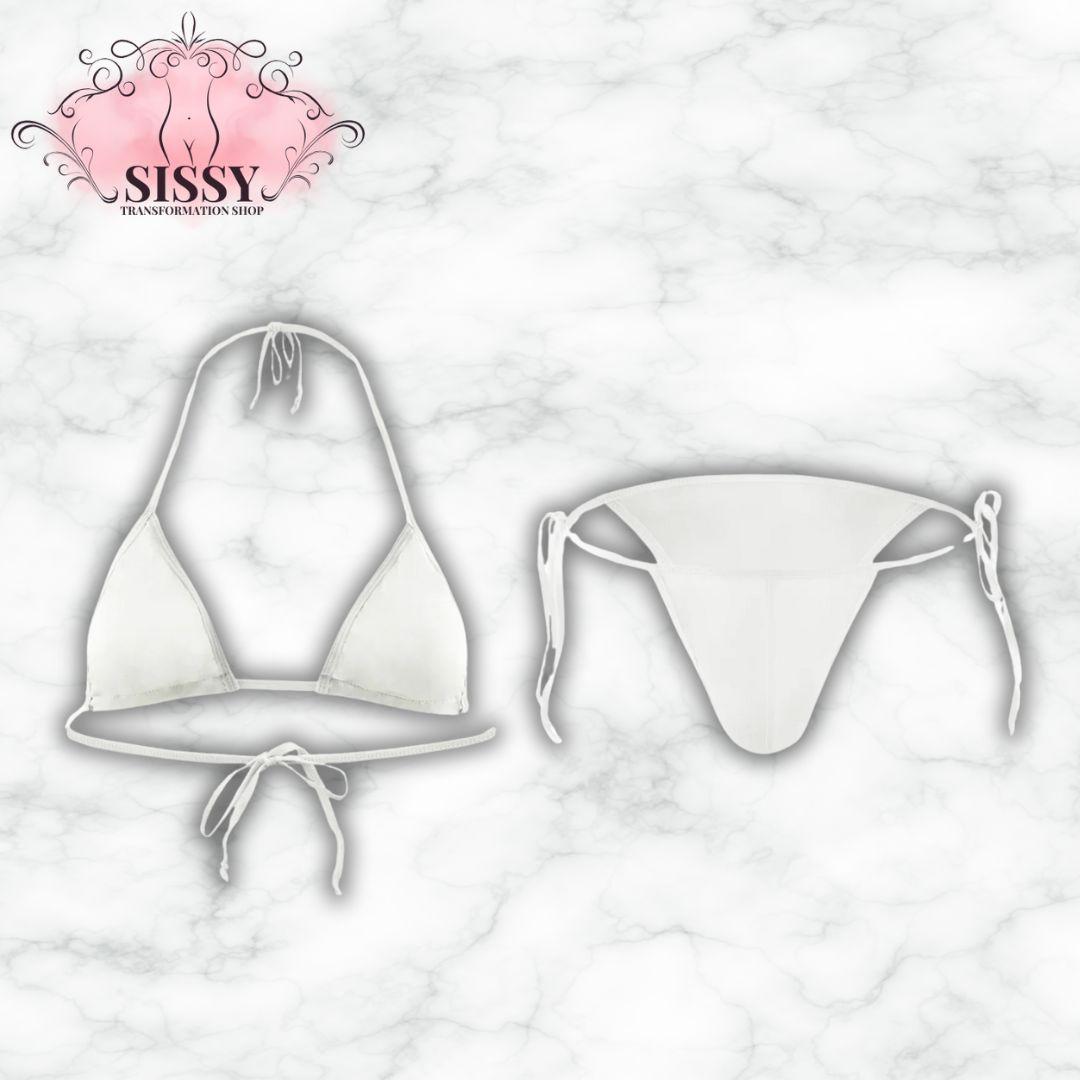 Men's Bra Lingerie Set Big Sac Penis Bag Briefs Bdsm Men's Harness Crop Top Navel Sissy Outfit Body Gay Bikini