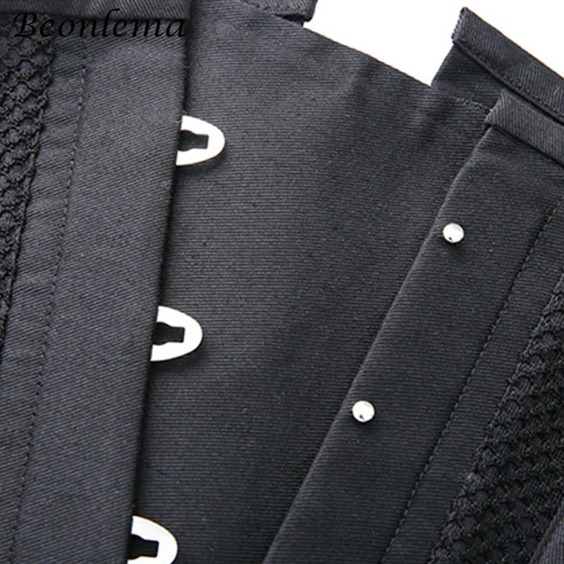Corset underbust sissy en maille à baleines d'acier, cintrage de la taille