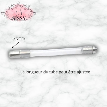 Tube ajustable de 7,5 mm pour cage de chasteté plate de Sissy Transformation Shop