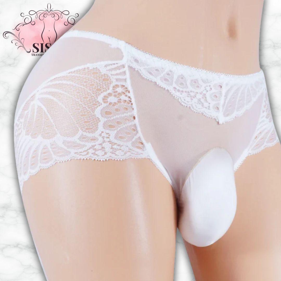Culotte Sissy En Dentelle Avec Poche Frontale pour un confort et une élégance optimale