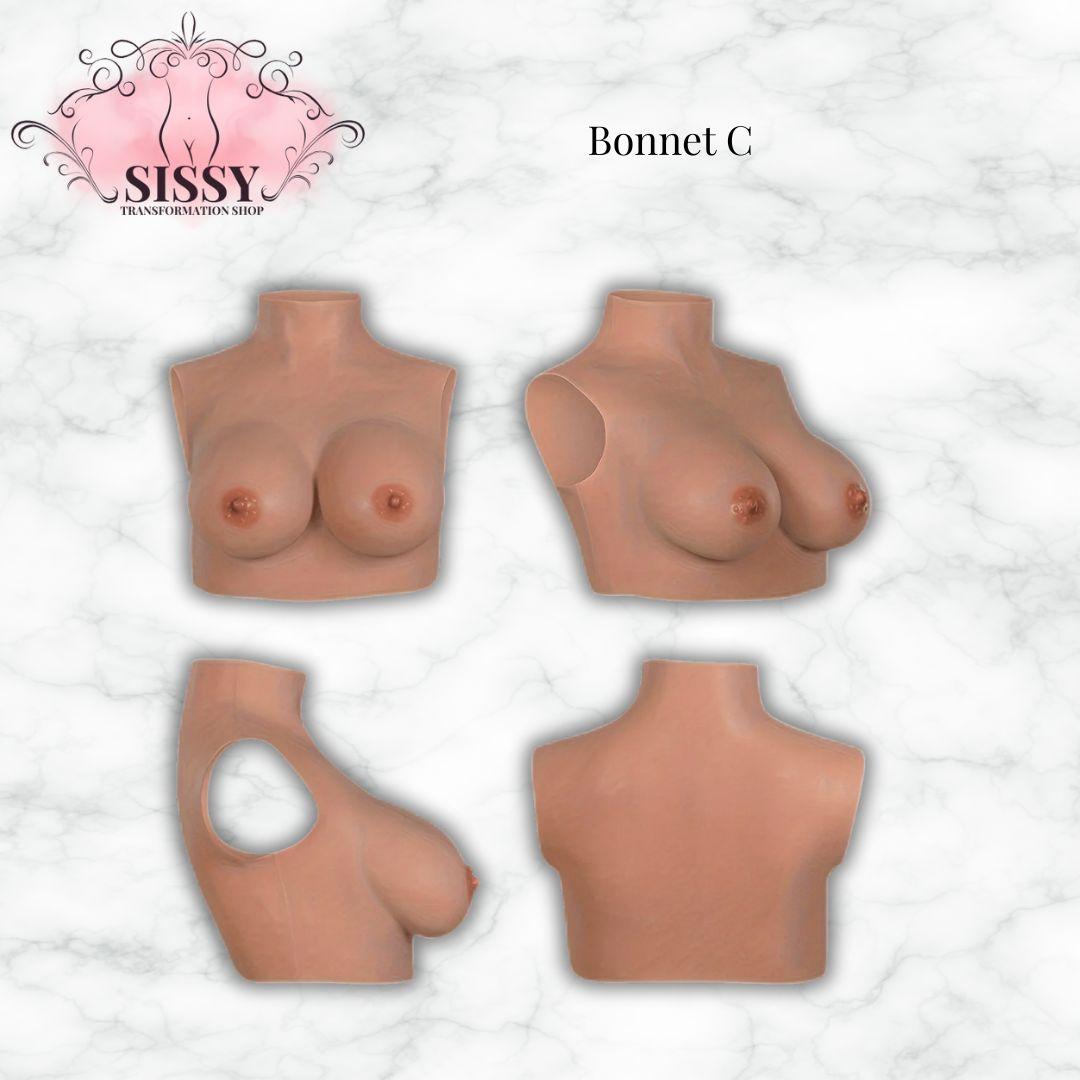 Faux seins silicone bonnet C pour transformation corporelle par Sissy Transformation Shop
