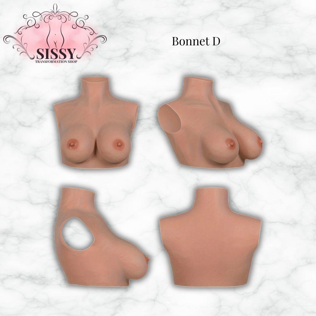 Faux seins silicone bonnet D pour accessoires de transformation vendus par Sissy Transformation Shop