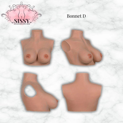 Faux seins silicone bonnet D pour accessoires de transformation vendus par Sissy Transformation Shop