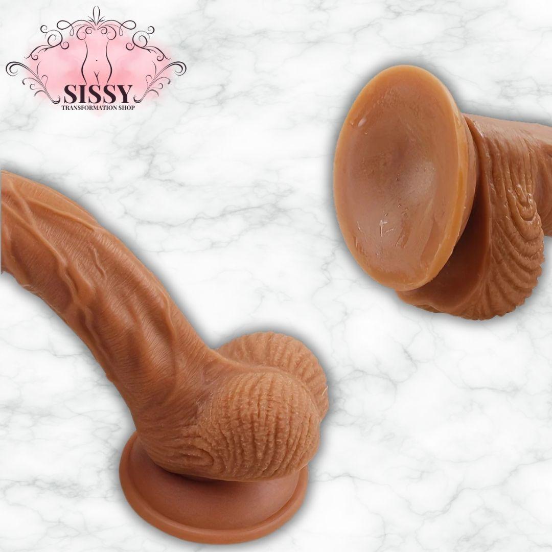 Gode Réaliste Doux en silicone avec ventouse pour des sensations intenses et des jeux de plaisir