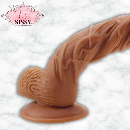 Gode Réaliste Doux en silicone avec une base ventouse pour un plaisir maximal