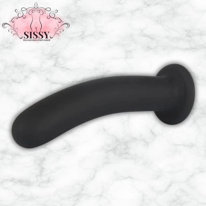 Plug anal initiation noir en silicone souple de Sissy Transformation Shop pour débutants