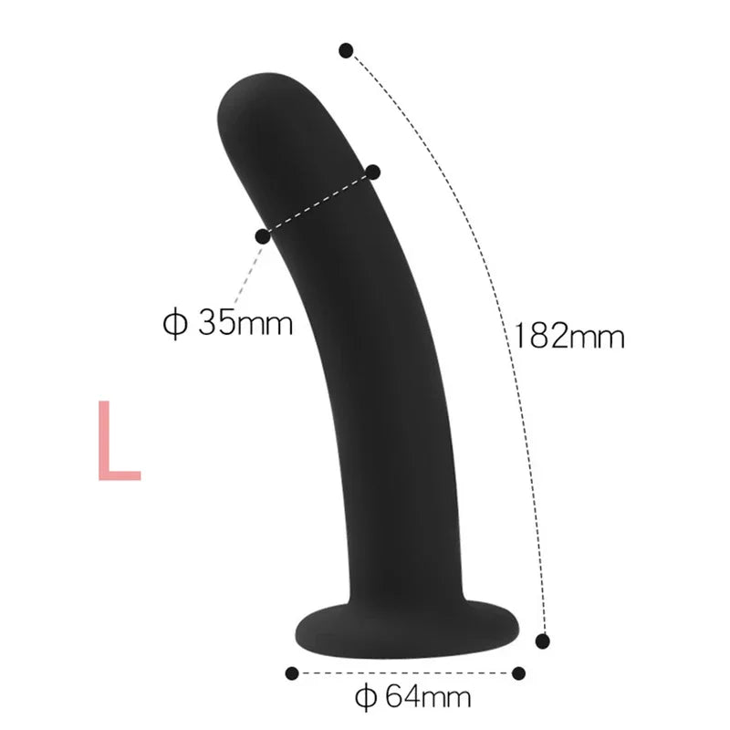 Plug anal initiation noir courbé de 18 cm de Sissy Transformation Shop pour débutants