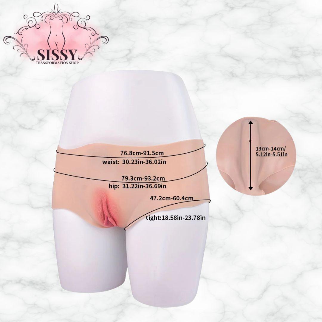 Accessoire Short Silicone Faux Vagin Ultra Réaliste avec dimensions pour transformation sissy