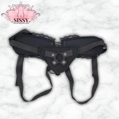 Strap-on Sissy Réglables en Dentelle, accessoire élégant avec des détails en dentelle pour un style unique